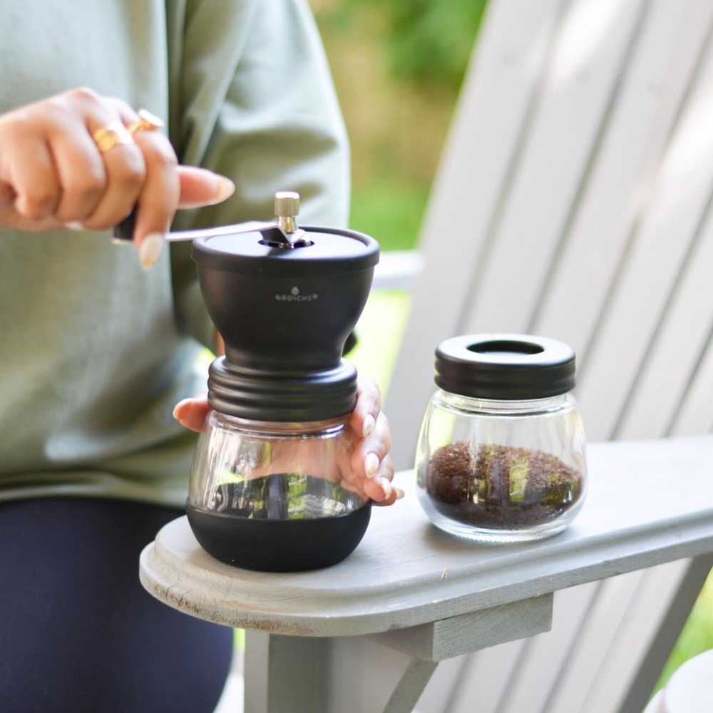Bremen Black Manual Coffee Grinder Set